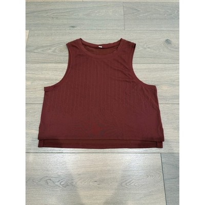 LULULEMON Rain Stripe Savannah Train To Be Tank Top Active Training Gym Size 8