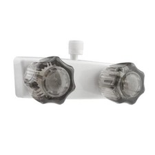 DF-SA100S-WT RV Shower Valve Diverter RV Smoked Acrylic Knobs White