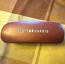 Scott Harris Brown Hard Plastic Eyeglass Case for Glasses Unisex