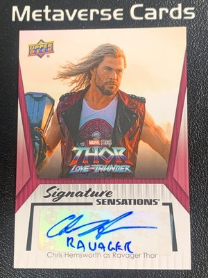 2024 UD Marvel Thor Love and Thunder Chris Hemsworth ' Ravager ' As Thor Auto