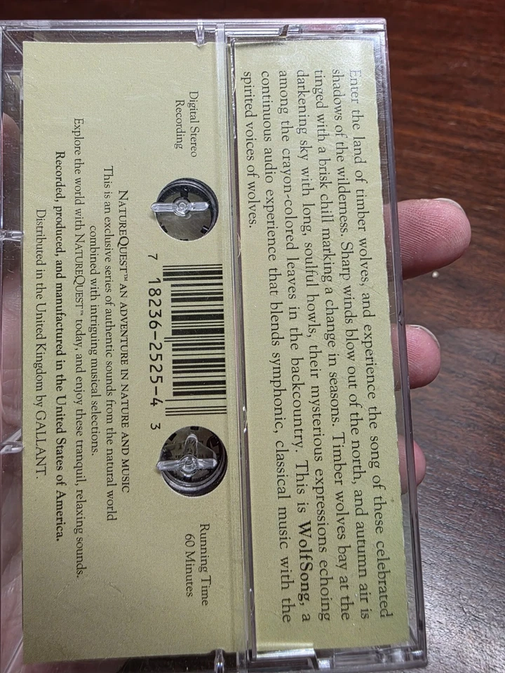 Vintage 1994 Nature Quest Wolf Song Cassette Tape - Image 2 of 3