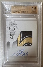 Panini 2017 National Treasures Drew Brees Black Plate 1/1 BGS 9.5/10