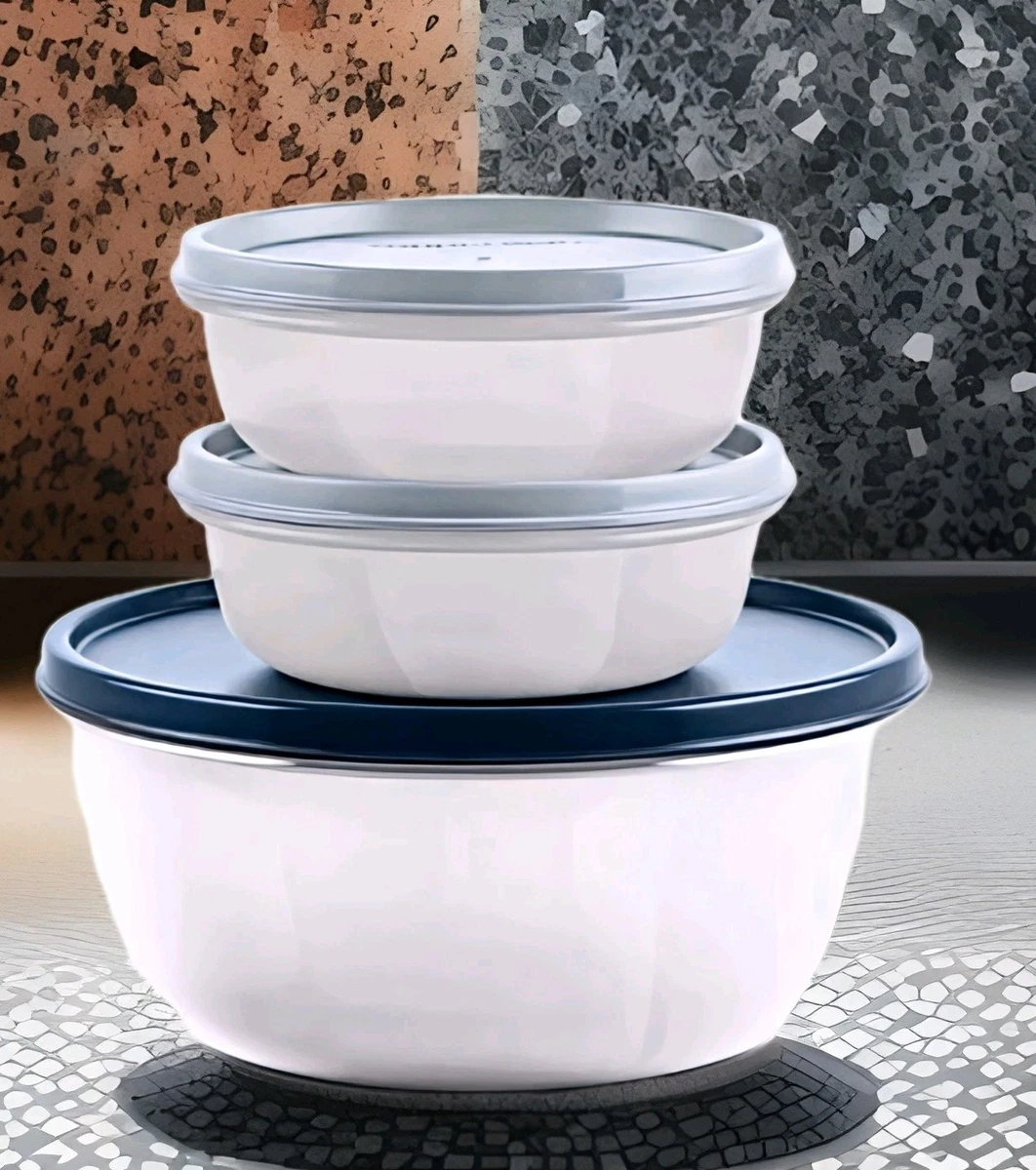BoxedHome Set di ciotole in plastica verde con beccuccio, adatte al microonde e alla lavastoviglie, base antiscivolo senza BPA, set di 4 dimensioni 1,7, 2,5, 3,5 e 4,5 qt, ideali per preparare