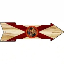 Florida State Flag Novelty Metal Arrow Sign