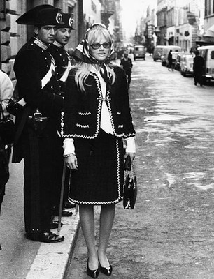 Actress Britt Ekland holiday Via Condotti Rome November 22nd 1965 Old Photo