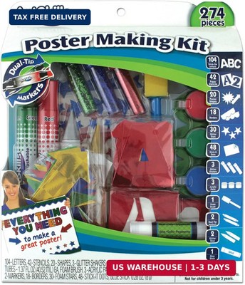 ArtSkills Poster Making Kit, Project and Crafts Science Fair Board Supplies with
