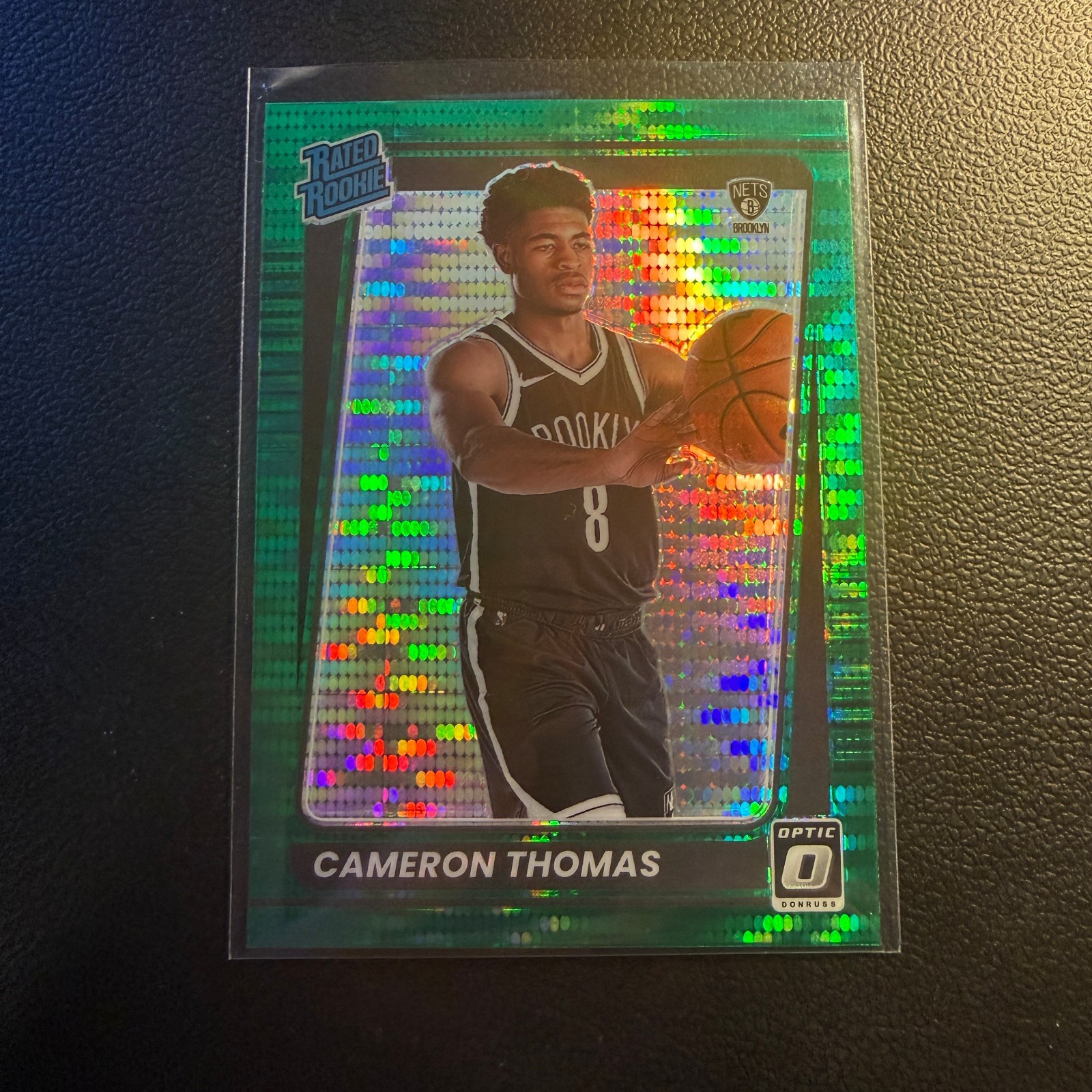 2021-22 Optic Donruss - Cameron Thomas Rated Rookie #153 Green Pulsar