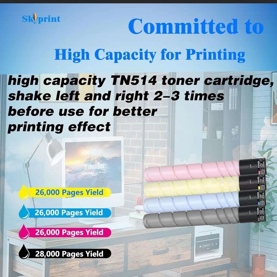 Compatible Konica Minolta TN512 Toner, Use for Bizhub C454, C454e, C554, C554e - Image 3 of 4