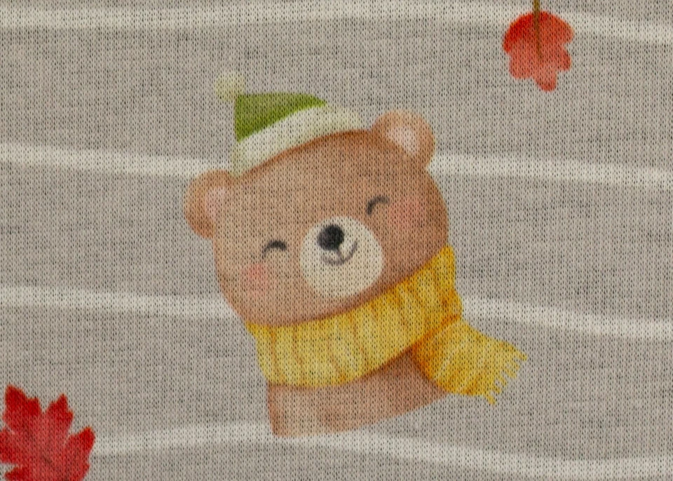 Isla Alpenfleece Bär hellgrau Sweatstoff Innenseite Fleece Alpensweat Swafing 50 - Bild 3 von 4