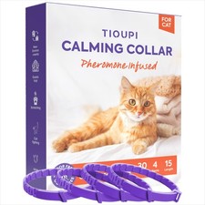 Calming Cat Collar 4-Pack: Anti-Anxiety Pheromone Stress Relief Solution