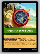Disney Lorcana Galactic Communicator 99/204 Azurite Sea Stitch Item Card
