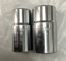 CHROME PLATED METAL SOCKETS 21mm / 23mm/  17mm / 19mm