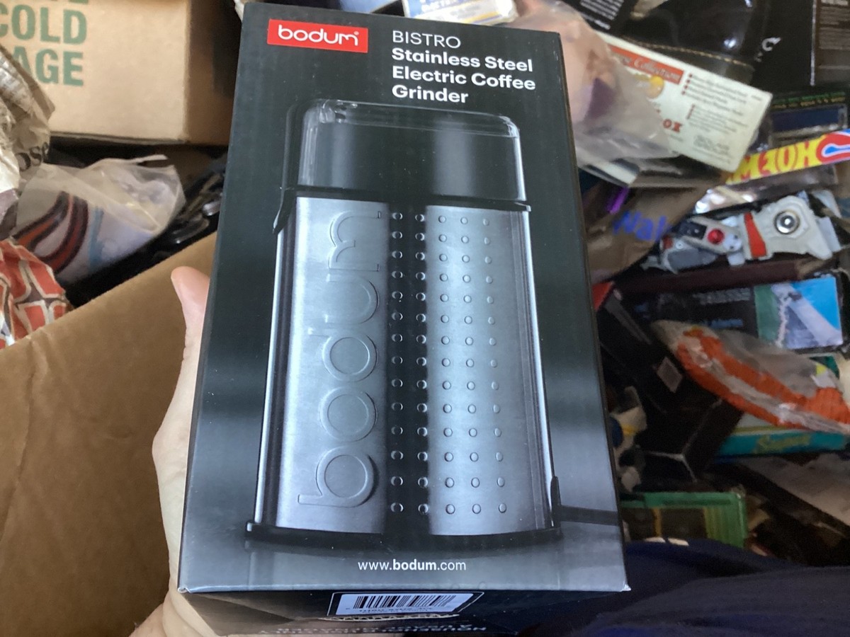 Bodum Bistro Electric Blade Coffee Grinder, Brushed Stainless 