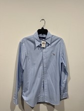 Polo Ralph Lauren Classic Fit Tattersall Men Medium Oxford Shirt Blue White NWT