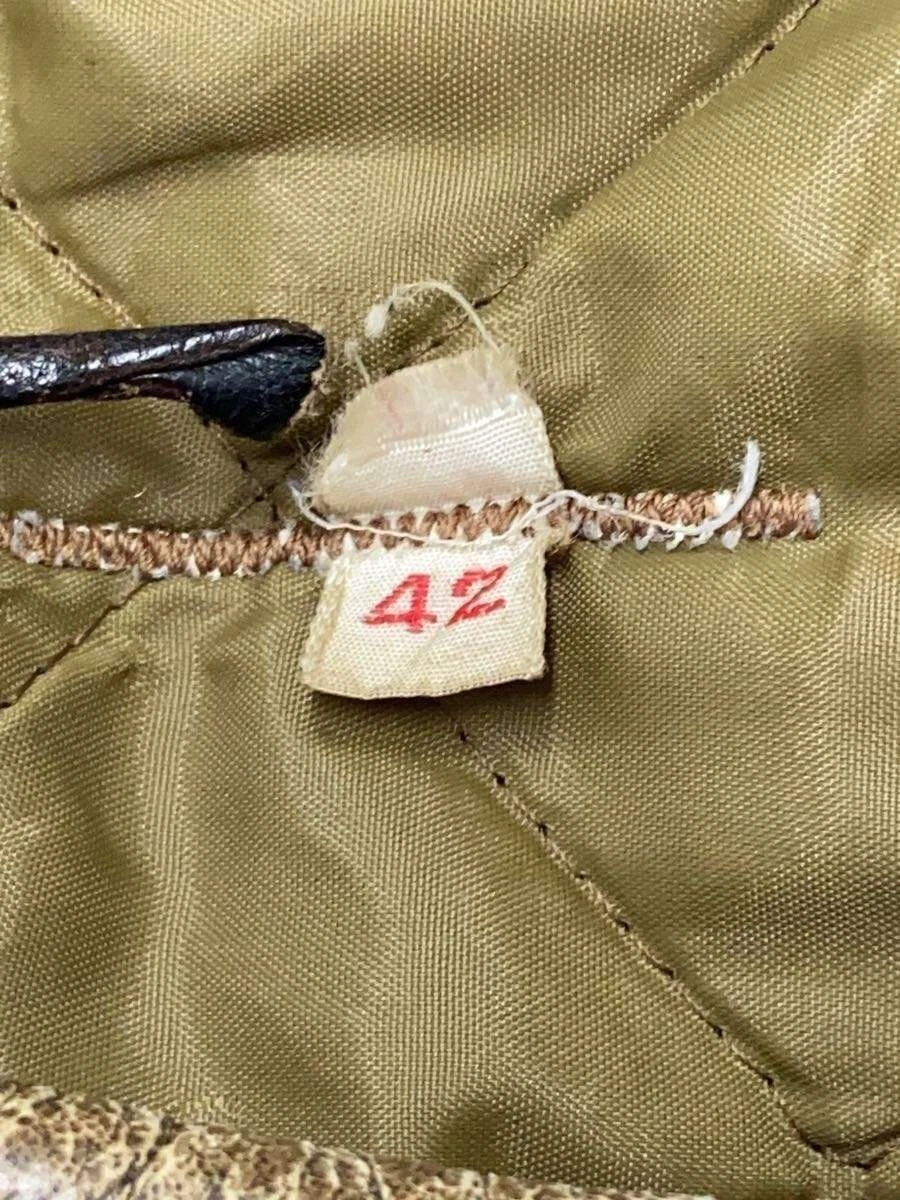 Chaqueta Schott 42 cuero marrón liso 1885-D