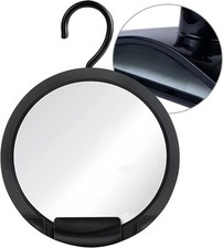 Double Anti-fog Shower Mirror with Hooks, Fogless and Shatterproof Surface
