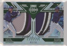 2016 Panini Elite Extra Edition Emerald 3/10 David Dahl Raimel Tapia 0c3