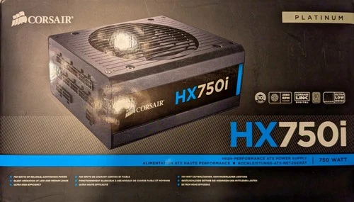 CORSAIR HX750i - 750W 80+ PLATINUM ATX Modulares Netzteil inkl. OVP und Zubehör