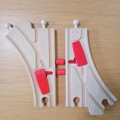 BRIO Branch Track With Knob Switch Point 2 Pack Toy Train Track System