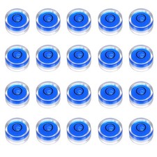 20pcs Circular Bubble Spirit Level 15x8mm Bubble Spirit Level, Blue/Black