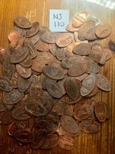 100+ Assorted Pressed Elongated Pennies From New Jersey See Description