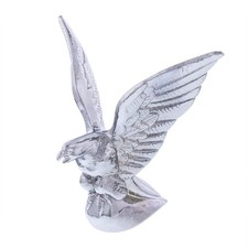 Die-cast American Eagle Hood Ornament - Chrome 4.5 W X 4.5 H