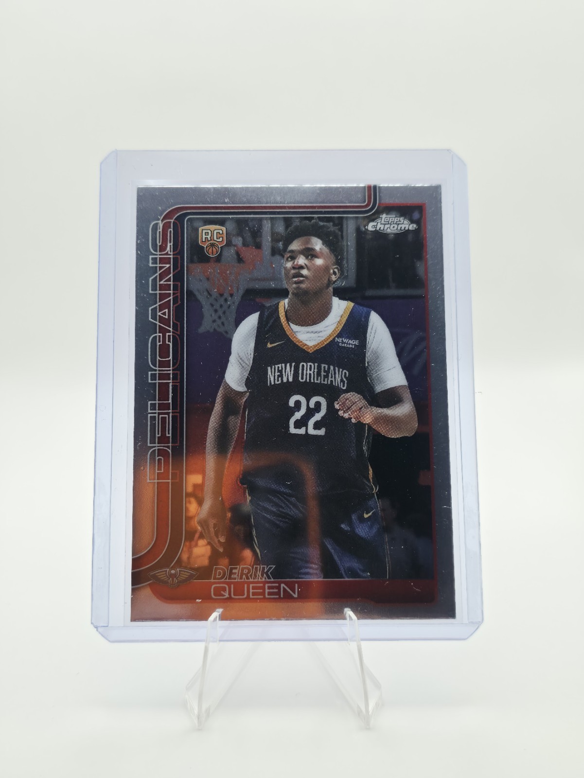2025-26 Topps Chrome - Derik Queen #263 (RC) New Orleans Pelicans Rookie