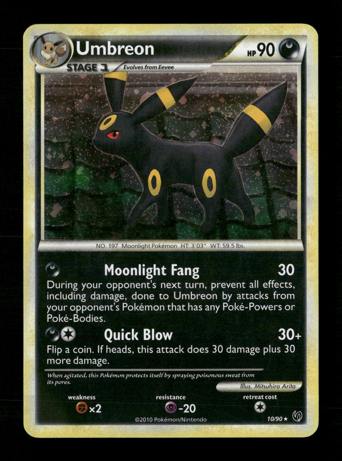 Umbreon 10/90 Undaunted HP Pokémon TCG