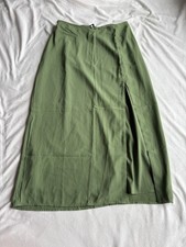Abercrombie Fitch Long Skirt Green Woman s Medium Slip