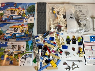 Mixed Lot of Misc Lego Bricks Plates Pieces Manuals & Minifigs