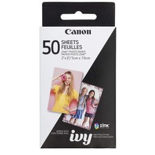 Canon Ivy Zink 2" x 3" Photo Sticker Paper 50 Sheets 2"X3" 50 sheets , White