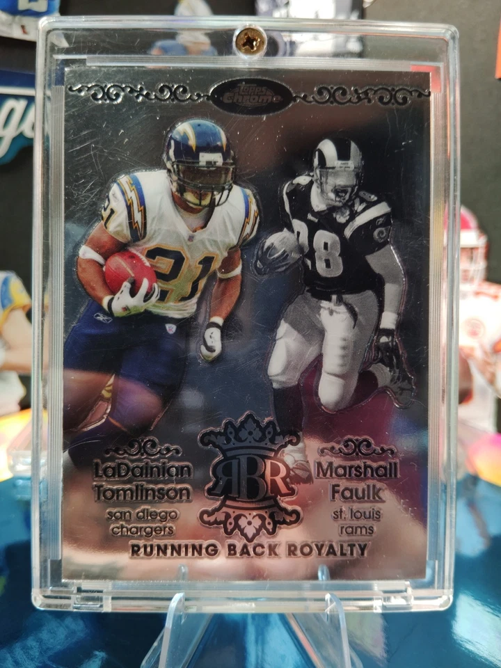 2007 Topps Chrome - Running Back Royalty LaDainian Tomlinson, Marshall Faulk... - Image 2 of 4