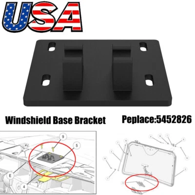 For Polaris General Windshield Base Bracket Glass Tip-Out Hardware Base Bracket - Bild 1 von 4
