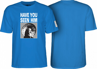 Powell Peralta ANIMAL CHIN HAVE YOU SEEN HIM Skateboard T Shirt ROYAL BLUE