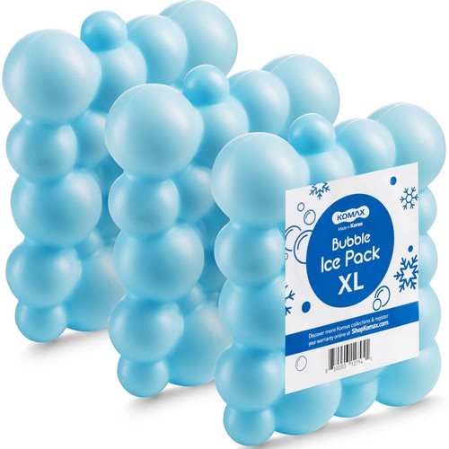 Paquete de 3 bolsas de hielo de burbujas grandes Komax para refrigeradores | de 12 a 15 horas de larga duración... - Imagen 2 de 7
