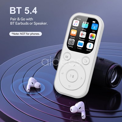 2025 New Slim 1.8 inch MP3 Player Portable Bluetooth 5.4 Music Player FM Radio A