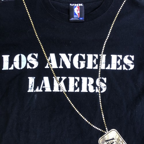 Vintage Unk NBA Los Angeles Lakers LA Shirt Men XL Black Bling - Picture 4 of 12