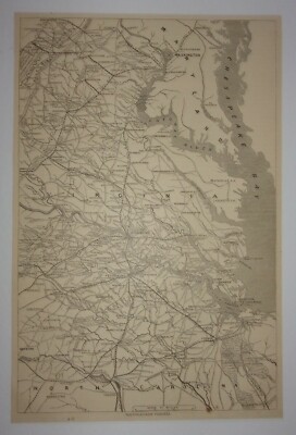 1866 Map of Southeastern Virginia