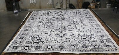 GREY / IVORY 10' X 14' Back Stain Rug, Reduced Price 1172628383 SKY126K-10