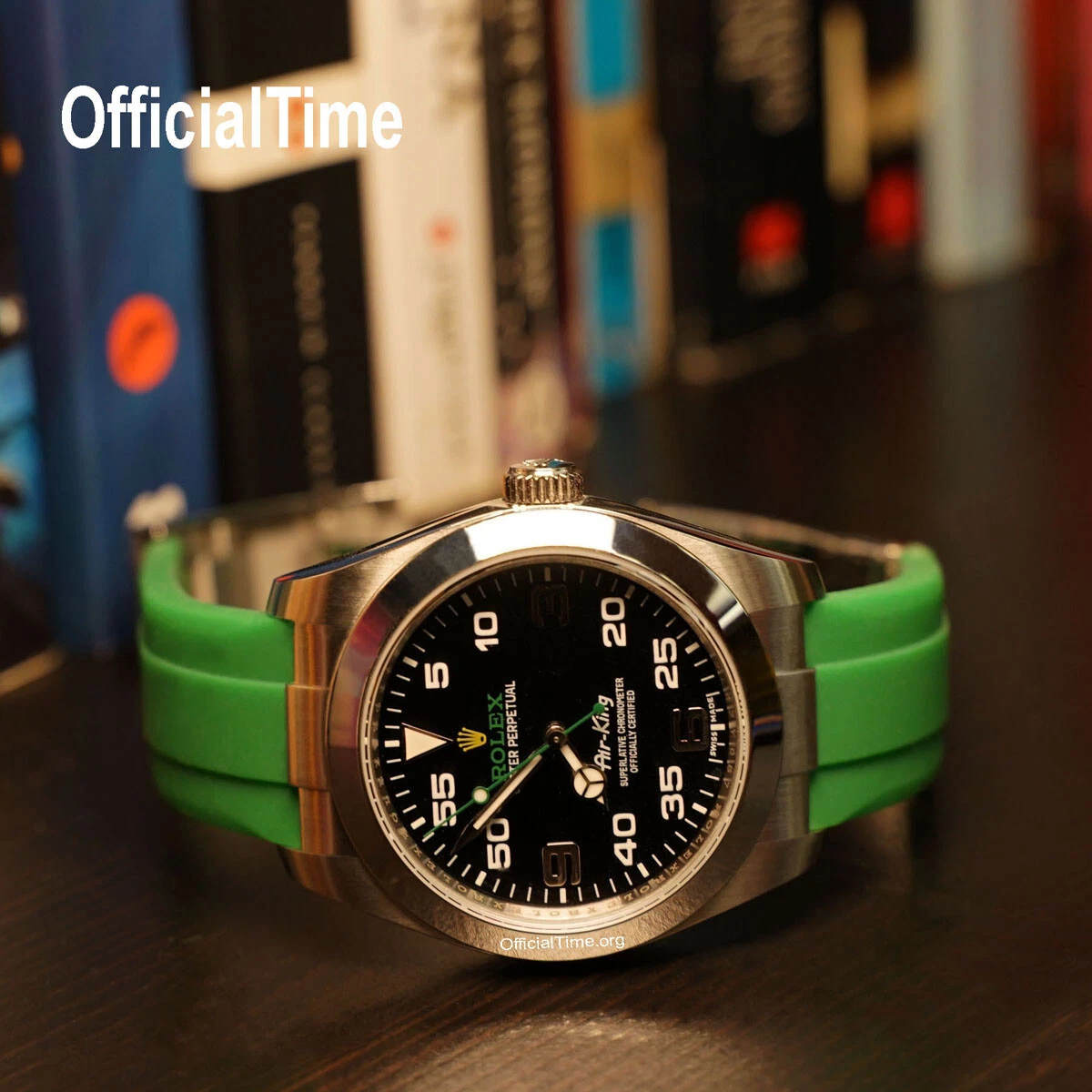 OT AK End Link 20 16 Airflow Rubber Strap Band fit Rolex Air