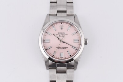 Rolex Oyster Perpetual Air King Ref.14000 Stainless Steel 34mm Pink Dial