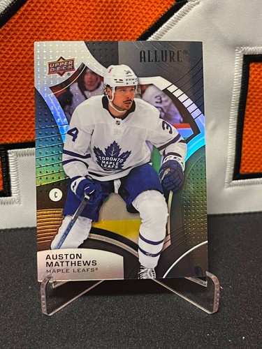 Auston Matthews # Maple Leafs # 2021-22 UD ALLURE Hockey BLACK RAINBOW #1