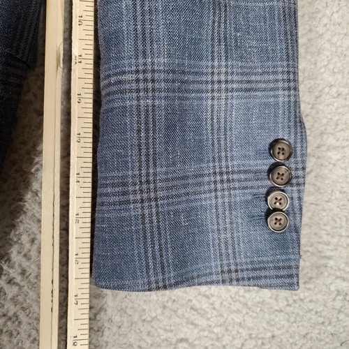 RRL Double RL Ralph Lauren Blazer 40R Mens Sports Coat Plaid Wool Silk Linen - Picture 24 of 24