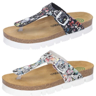 Dr. Brinkmann 700018 Sandale Zehentrenner Lederfussbett Glitzer Gr.36-42 - Bild 1 von 4