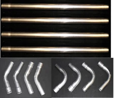 New! 2" DIY Exhaust Kit 45-90 Degree Straight Tubing 12 pc Set Aluminized Pipe