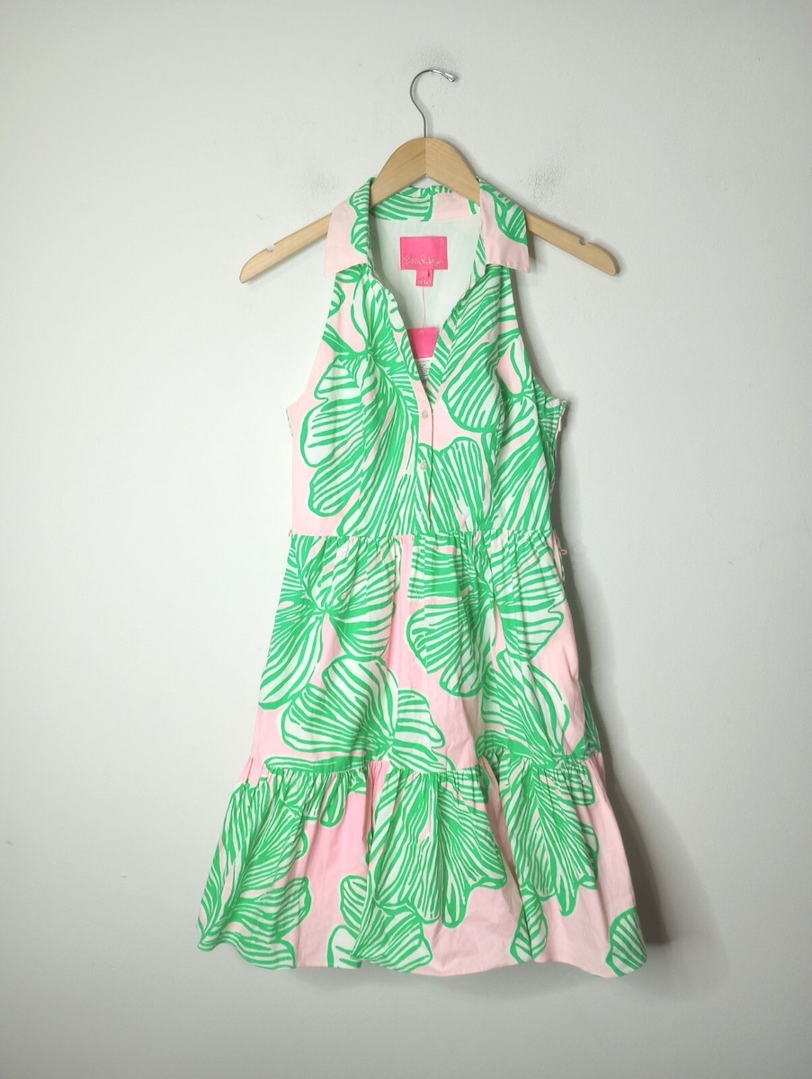 lilly pulitzer trisha shirt dress Lilly Pulitzer Trisha Dress Lilly Pulitzer Trisha Shirtdress Shellona Coral Neon Sunburst