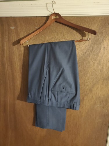 HUGO BOSS GREY/ SLATE STRIPED 40R 2 BUTTONS SUIT MEN - Picture 10 of 11