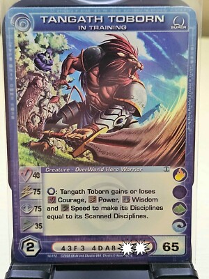1st Edition Tangath Toborn In Training (MID E) Super Rare Chaotic Trading Card