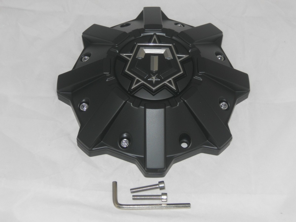 4 CAP DEAL TIS SATIN BLACK WHEEL RIM CENTER CAP 6056B212