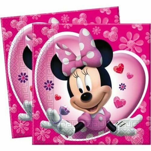 Minnie Mouse Party-Set 37-teilig - Teller, Becher, Servietten & Tischdecke Für 8 Kinder